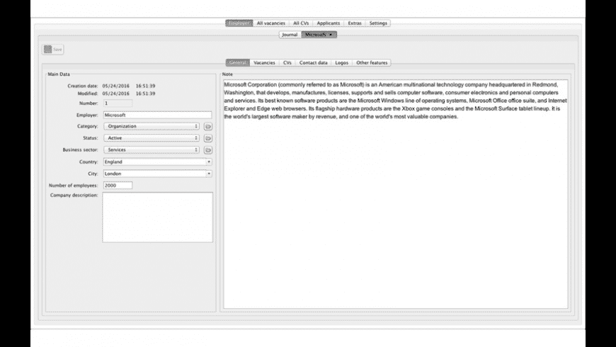 Vacancy Manager for Mac - review, screenshots
