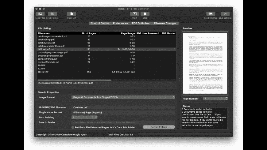 Batch TIFF & PDF Converter for Mac - review, screenshots