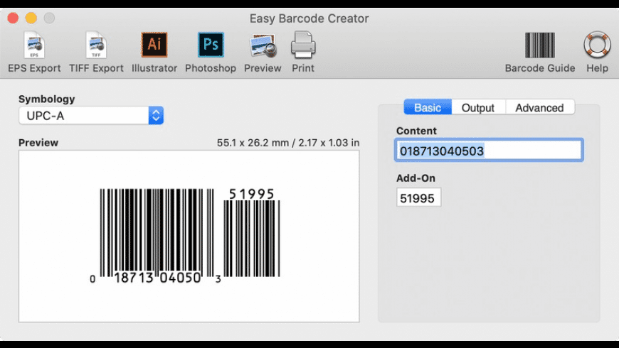 Easy Barcode Creator for Mac - review, screenshots