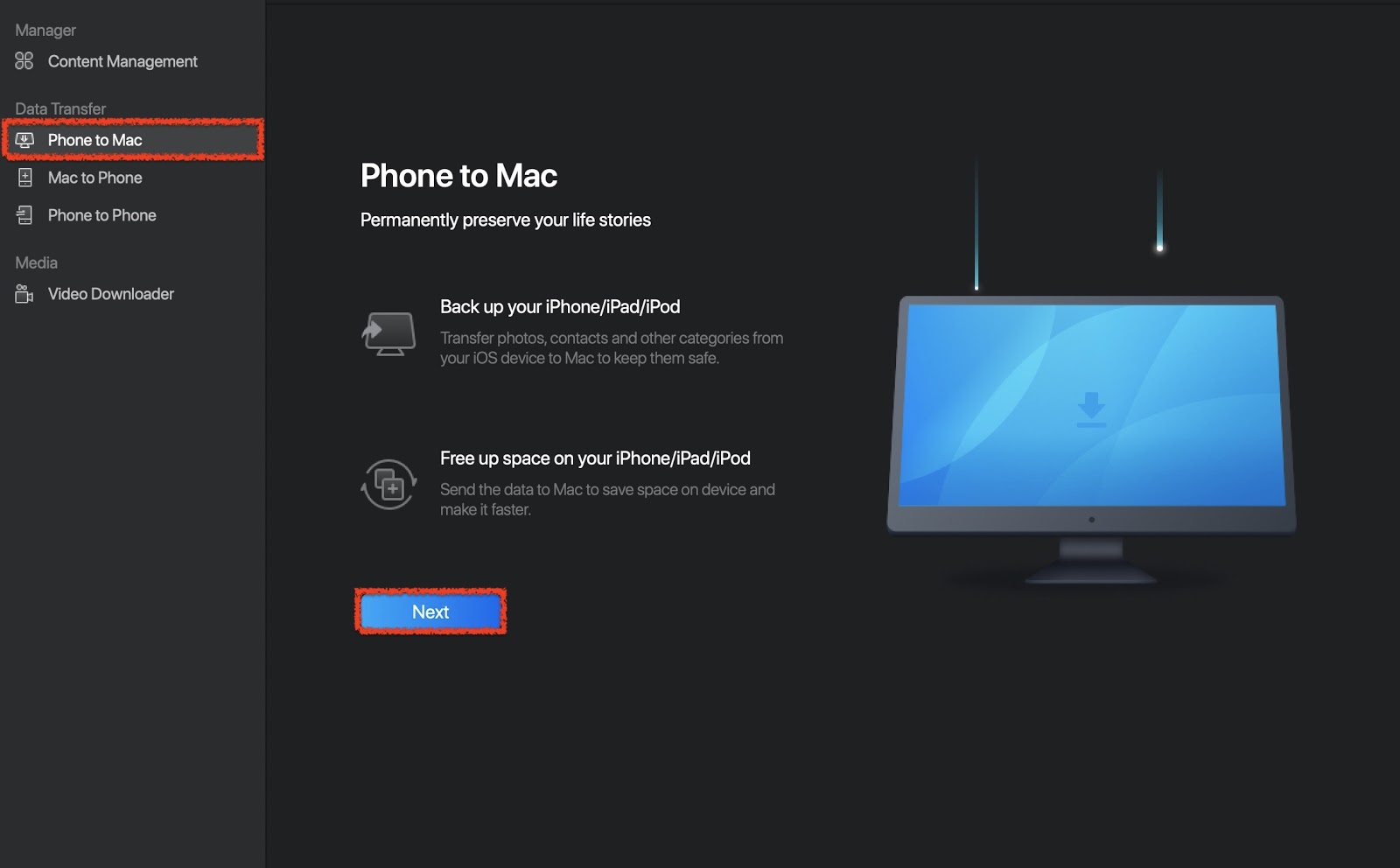 Phone to Mac option