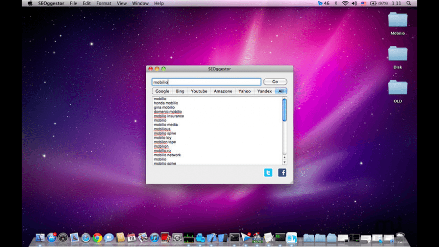 SEOggestor for Mac - review, screenshots