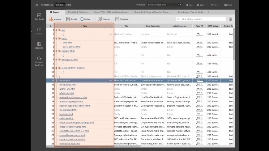 SEO SpyGlass for Mac - review, screenshots